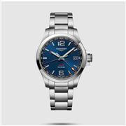 Longines - Conquest V.H.P. GMT Watch Blue Carved Dial 41mm