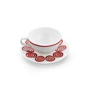 ThemisZ - Kyklos Red Coffee Cup and Saucer