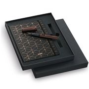 Lamy - Lx Fountain Pen & Notebook Gift Set Marron Med 2pce
