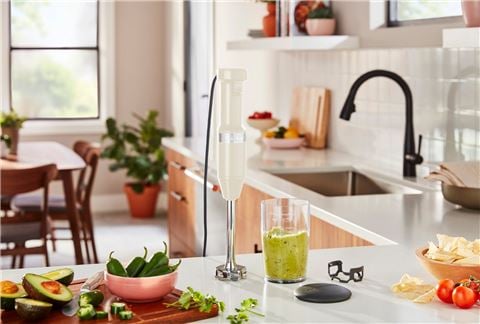 KitchenAid - KHBV53 Corded Hand Blender Almond Cream