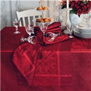 Garnier-Thiebaut - Cassandre Grenat Tablecloth 172x172cm