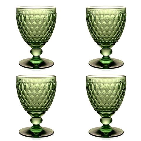 Villeroy & Boch - Boston Green Wine Goblet Set 4pce