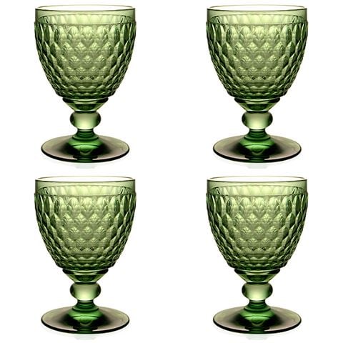 Villeroy & Boch Boston Water Goblet Green Set 4pce - Peter's of Kensington