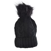 Beanie - Essence Cable Knit Adult Beanie Black
