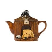 The Teapottery - Kennel w/Yellow Labrador One Cup Teapot Med