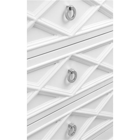 Cafe Lighting - Plantation Bedside Table  Large White