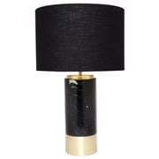 Cafe Lighting - Paola Marble Table Lamp Black w Black Shade