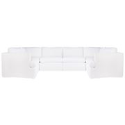 Cafe Lighting - Birkshire Slip Cover Modular Sofa White SetA