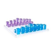 Jonathan Adler - Acrylic Chess Set w/Blue & Purple Men