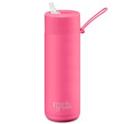 Frank Green - Neon Pink Reusable Bottle w/Straw 595ml