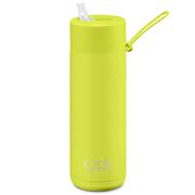 Frank Green - Neon Yellow Reusable Bottle w/Straw 595ml