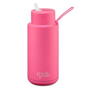 Frank Green - Neon Pink Reusable Bottle w/Straw 1L