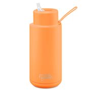 Frank Green - Neon Orange Reusable Bottle w/Straw 1L