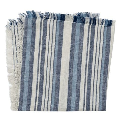 Luxe By Peter's Linen Napkin Fringe Mediterranean Set 12pc - Peter's of Kensington