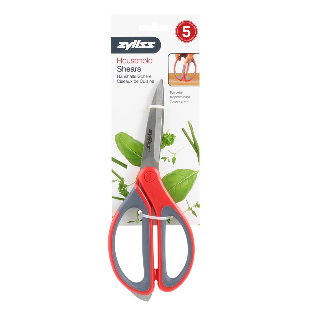 Zyliss Household Shears With Integrated Box Cutter Red Peter's of