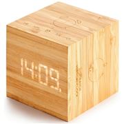 Gingko - Cube Plus Clock Natural Bamboo