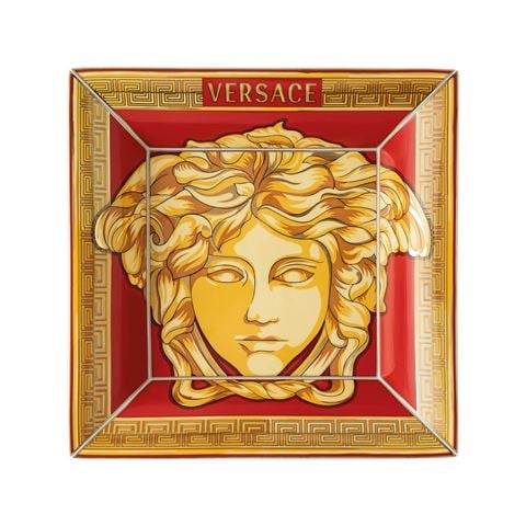Versace Holiday Medusa Amplified Golden Coin Dish 28cm - Peter's of Kensington
