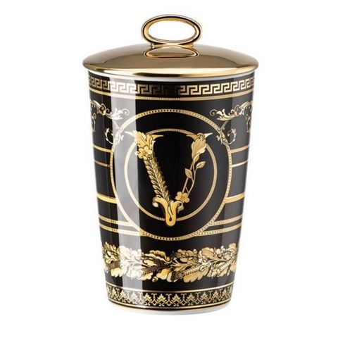 Versace Virtus Gala Black Tablelight Scented Candle w/Lid 2pce - Peter's of Kensington