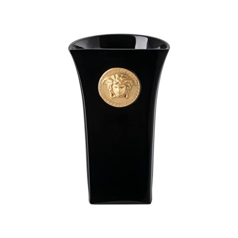 Versace Medusa Madness Black Porcelain Vase 26cm - Peter's of Kensington