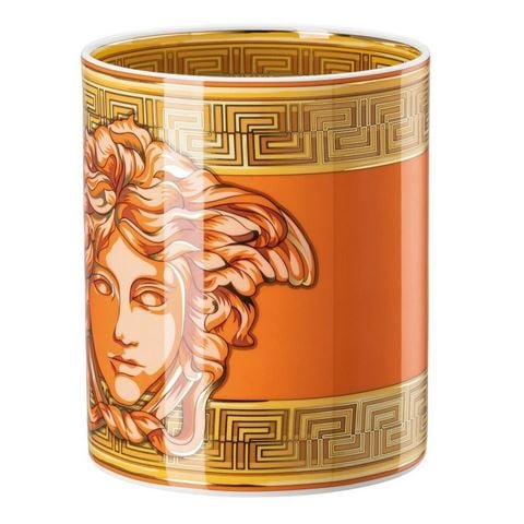 Versace - Medusa Amplified Orange Coin Vase 18cm