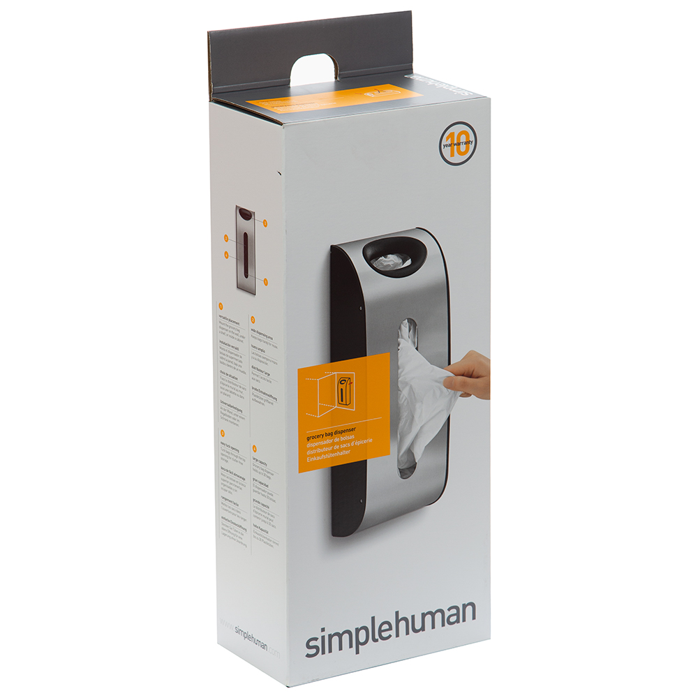 Plastic Bag Holder And Dispenser Brushed Easy Wall Mount Bag Stainless