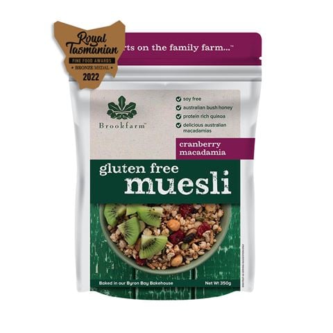 Brookfarm - Gluten Free Muesli Macadamia Cranberry 350g