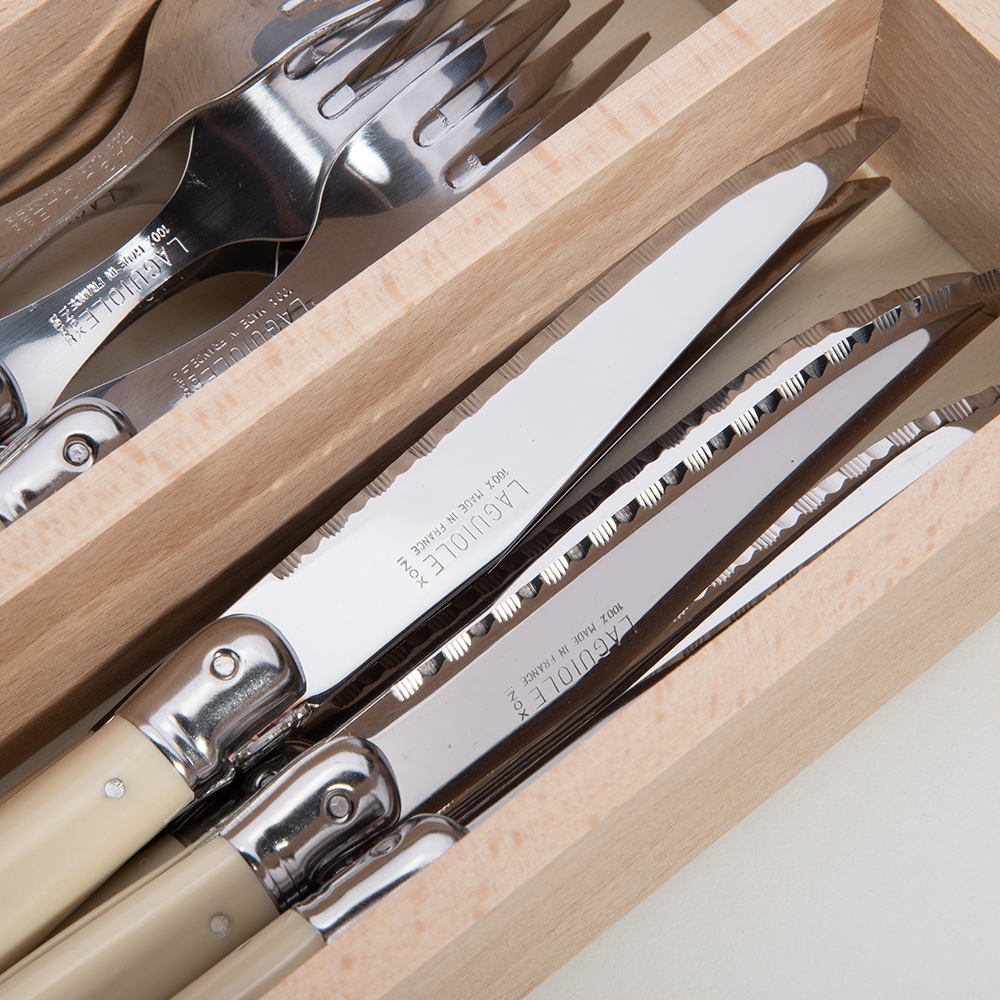 Laguiole Debutante Ivory Cutlery Set 24pce Peter's of Kensington