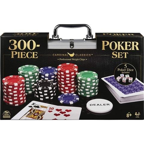 Jackpot - Professional 300-Piece Poker Set w/Aluminum Carry Case