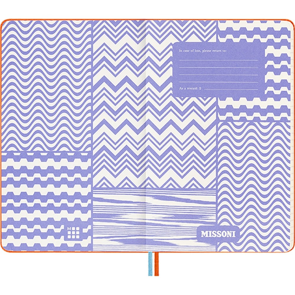 Moleskine Ltd Ed. Missoni Notebook Ruled Orange Large Peter's of