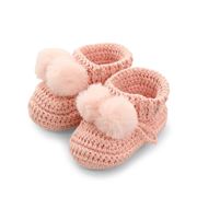 DLUX Baby - Topsy Cotton Crotchet Baby Bootees Pink