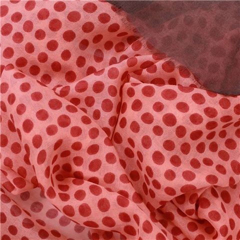 DLUX Scarves - Nuovo Spot Print Solid Border Scarf Rosewood 190x70cm