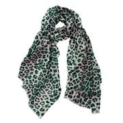 Dlux - Jaguar Animal Print Wool / Silk Pine 190x70cm