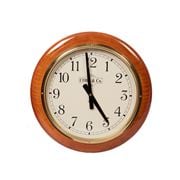 Cobb & Co. -  Railway Clock w/Gloss Oak Finish Small 28cm