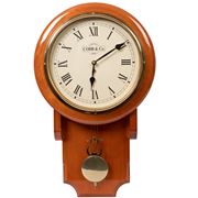 Cobb & Co. - Pendulum Railway Clock w/Oak Finish Med 55cm