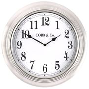 Cobb & Co. - Stainless Steel Wall Clock w/Chrome Finish 38cm