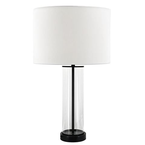Cafe Lighting East Side Table Lamp Black with White Shade - Peter's of Kensington