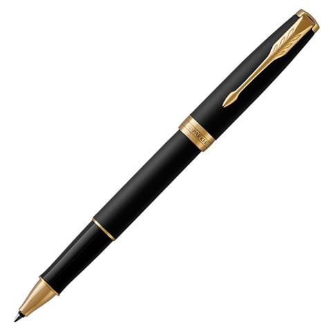 Parker - Sonnet Black Lacquer w/Gold Trim Rollerball Pen