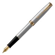 Parker - Sonnet S/Steel Gold Trim Fountain Pen Med Nib