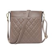 Serenade Leather - Zoe Quilted Leather XBody Bag Mushroom