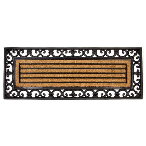 Kenware - Scroll Coir & Rubber Doormat 45x120cm