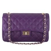 Marlafiji - Bianca Quilted Leather Handbag Purple