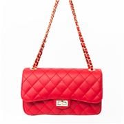 Marlafiji - Bianca Quilted Leather Handbag Red