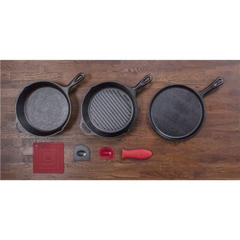 Lodge Essential Cast Iron Pan Set 6pce - Peter's of Kensington