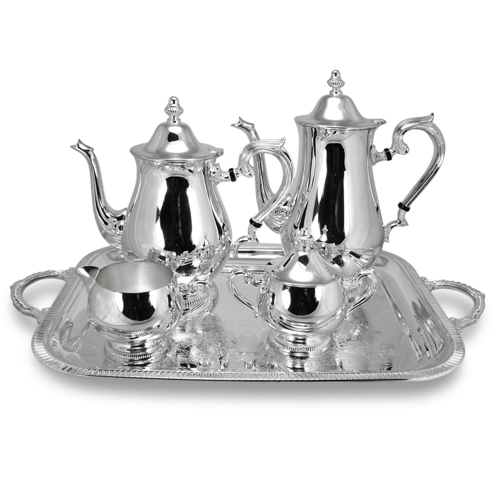 Silver Plated Tea Sets & Meriden Britannia Silver Plate Tea Set With Tray