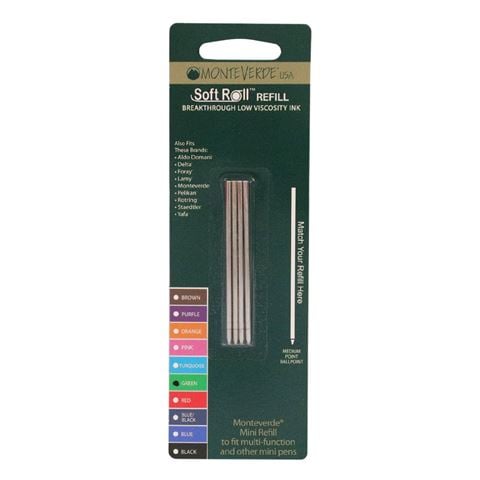 Monteverde - Mini Ballpoint Refill Set Green 4pce