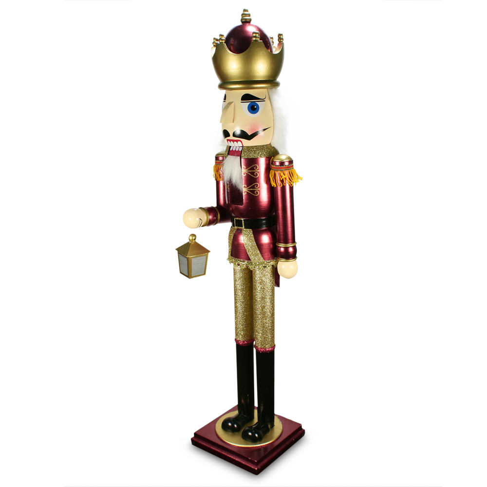 Large Robert Stanley Christmas Nutcracker Face Glass Ornament