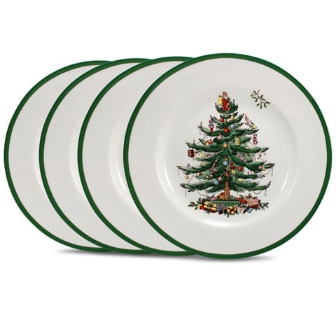 Spode - Christmas Tree Dinner Plate Set 27cm 4pce