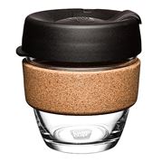 Keepcup - Brew Reusable Glass Coffee Cup Cork Black 227ml