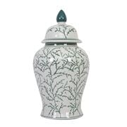 Flair Decor - Green And White Ginger Jar Large 46cm