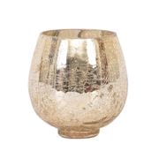 Flair Decor - Gold Glass Vase/Tealight Holder 9x9cm